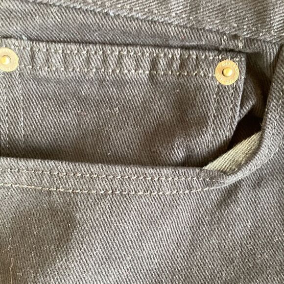 Land’s End Men’s Traditional Fit Dark Wash Cotton Denim Jeans 38 x 32” Black - Picture 7 of 15